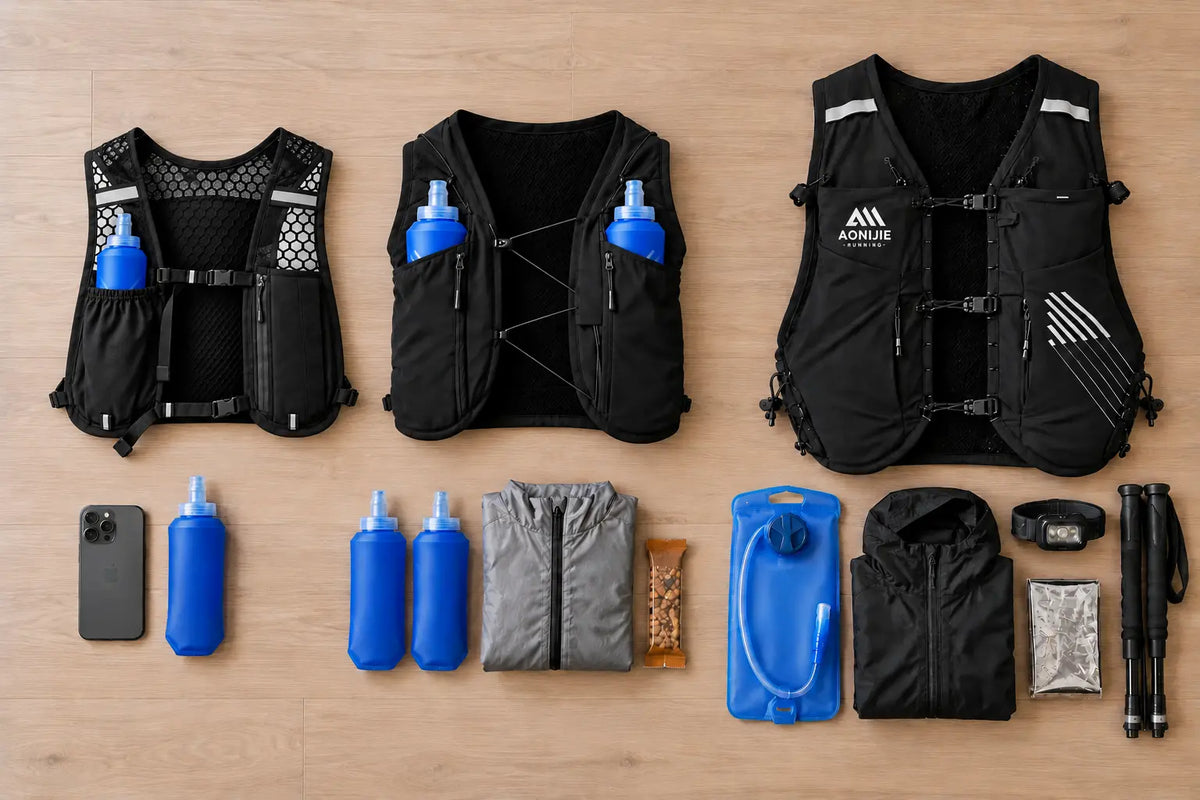 Sacs trail de 2L, 10L et 12L avec le matériel adapté à chaque taille Image