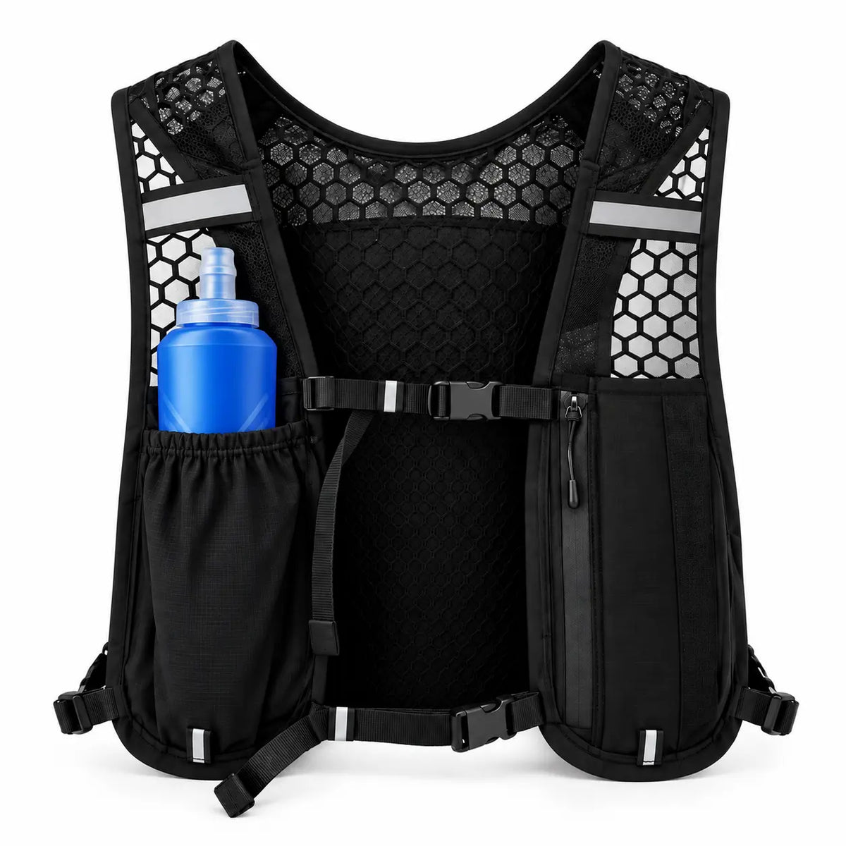 gilet d'hydratation noir 2L avec flasque sans la poche