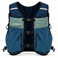 sac trail 10L bleu et verte vue de face 