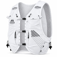 sac trail 10L porte baton de couleur blanc vue de face de 3/4