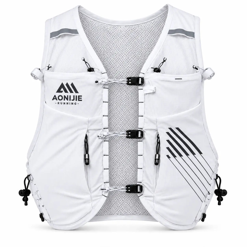 sac trail 10L porte baton de couleur blanc vue de face 