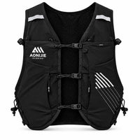 sac trail 10L porte baton de couleur noir vue de face 