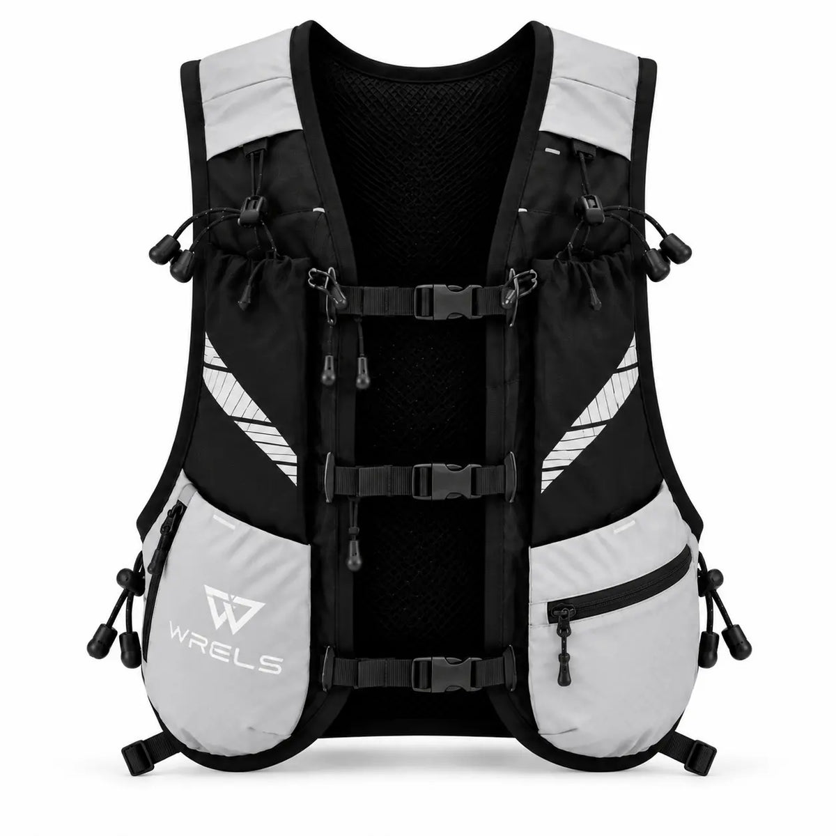 sac trail 10L multi-points de couleur gris vue de face 