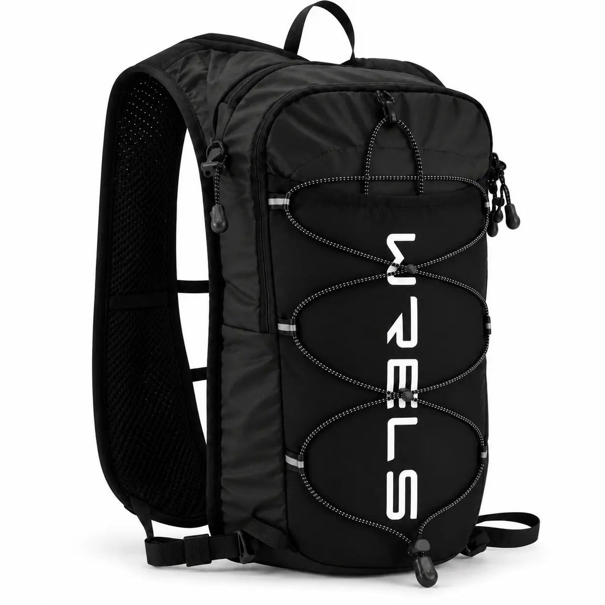sac trail 10L multi-points noire vue de derriere en 3/4 