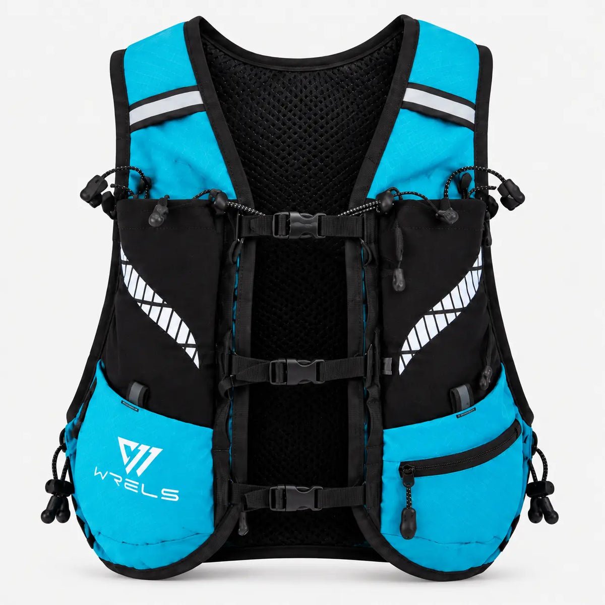 sac trail 10L multi-points de couleur bleu vue de face