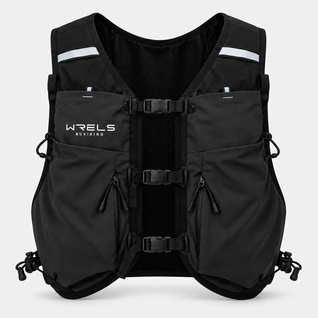 sac trail 10L  de couleur noir vue de face