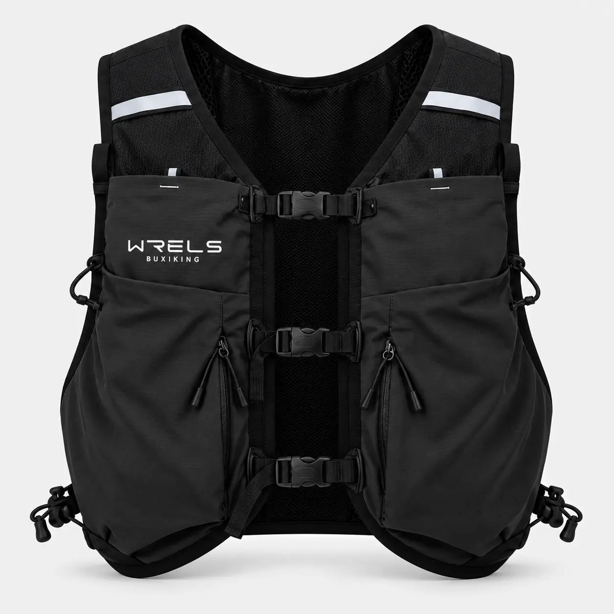 sac trail 10L  de couleur noir vue de face