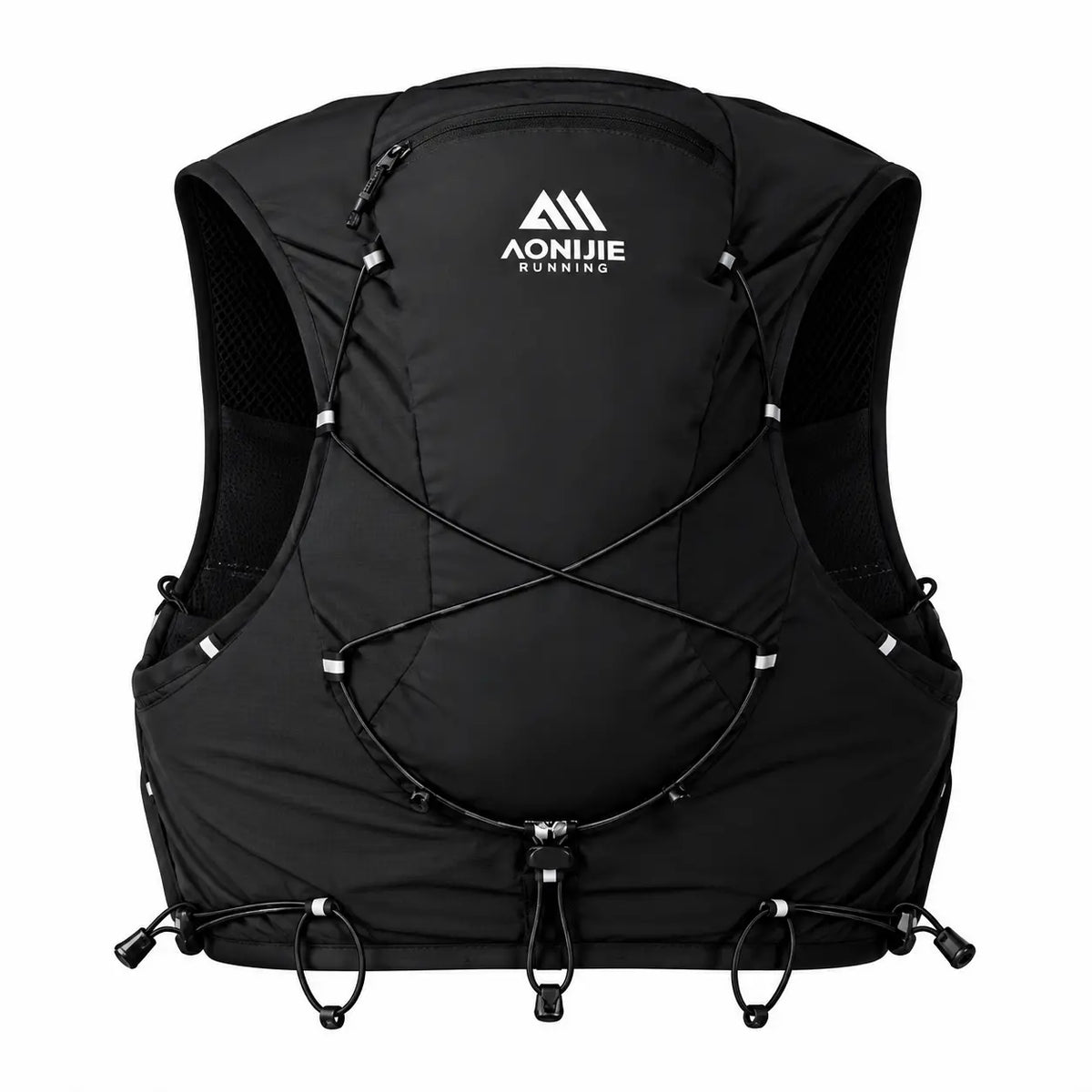 sac ultra trail 12L de couleur noir vue de derriere 