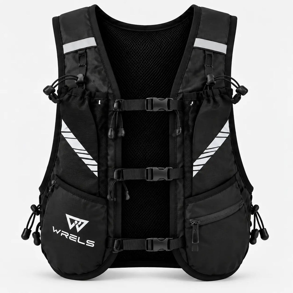 sac trail 10L multi-points noire vue de face 